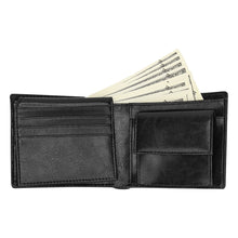 Load image into Gallery viewer, Hair scissor print blk/white Bifold Wallet with Coin Pocket (Model 1706)
