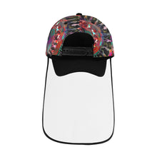 Load image into Gallery viewer, Abstract blk print Dad Cap (Detachable Face Shield)
