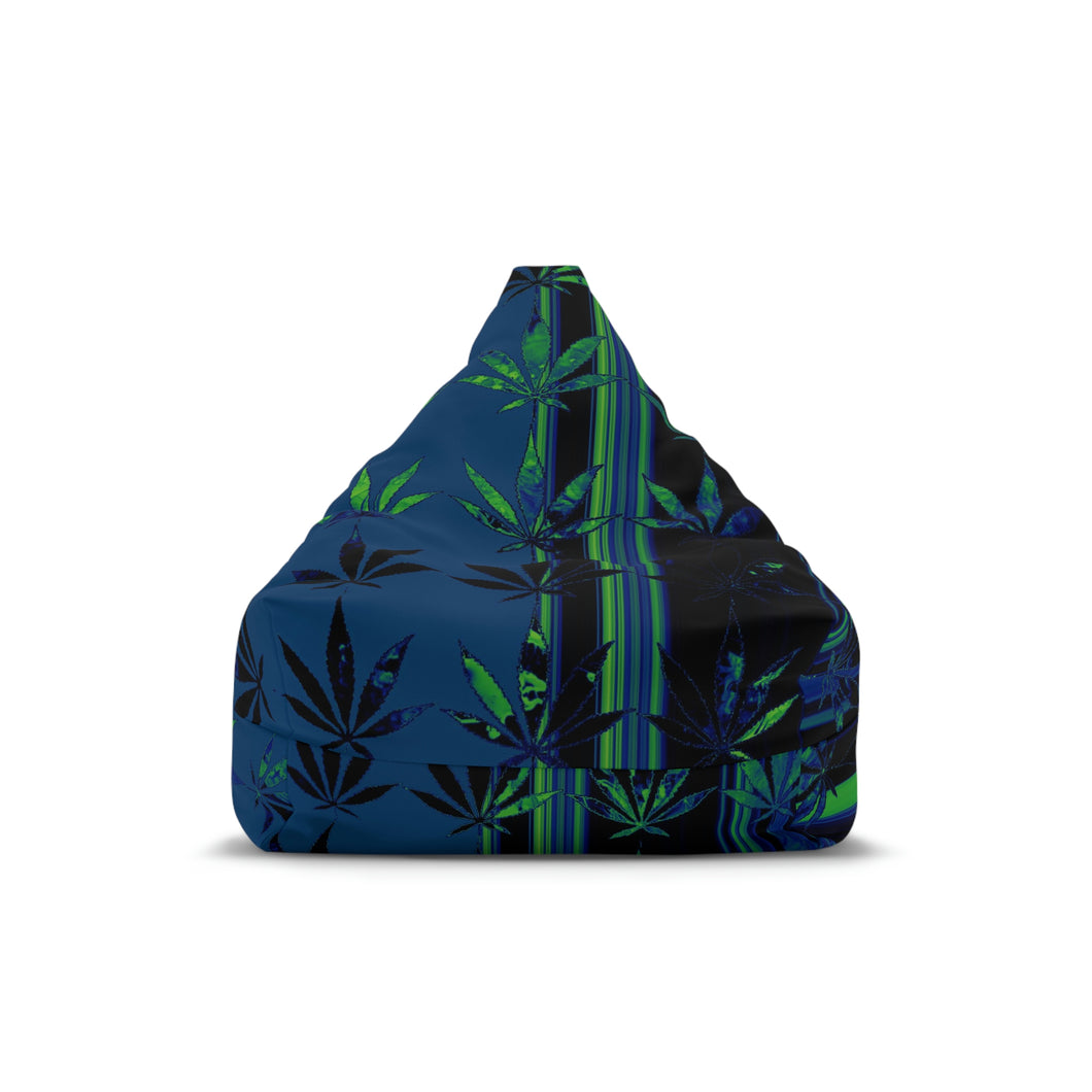Weed in blue Bean Bag Chair Cover