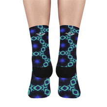Load image into Gallery viewer, Blu/teal print Trouser Socks (3-Pack)
