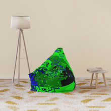 Load image into Gallery viewer, Green n black abstract print Bean Bag Chair Cover
