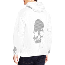 Load image into Gallery viewer, Skull themed print microfleece zip up hoodie Print Hoodie for Men (USA Size) (Model H13)
