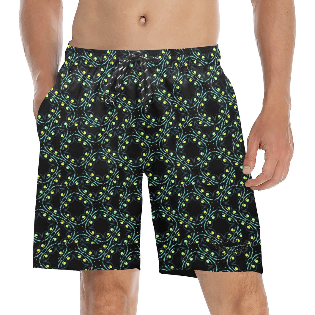Jaxs n crown print Men's Mid-Length Beach Shorts (Model L51)
