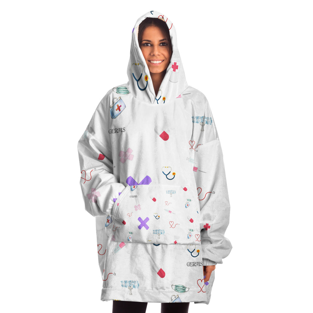 Nurses/Doctors Theme print snug hoodie