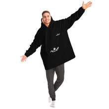 Load image into Gallery viewer, Jaxs n crown logo, print black snug  hoodie
