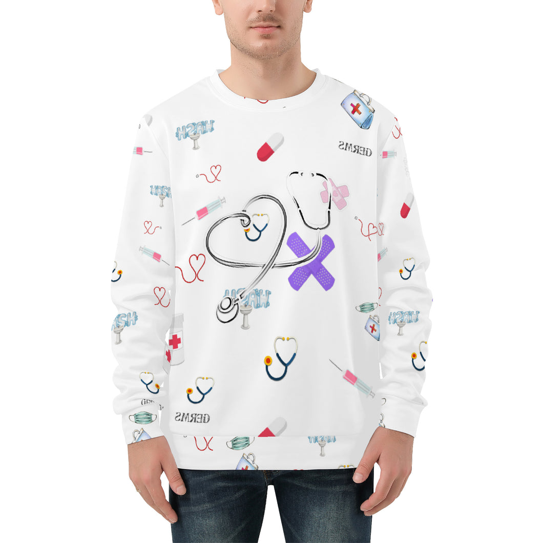 Nurse/Doctors print m  Men's All Over Print Sweater