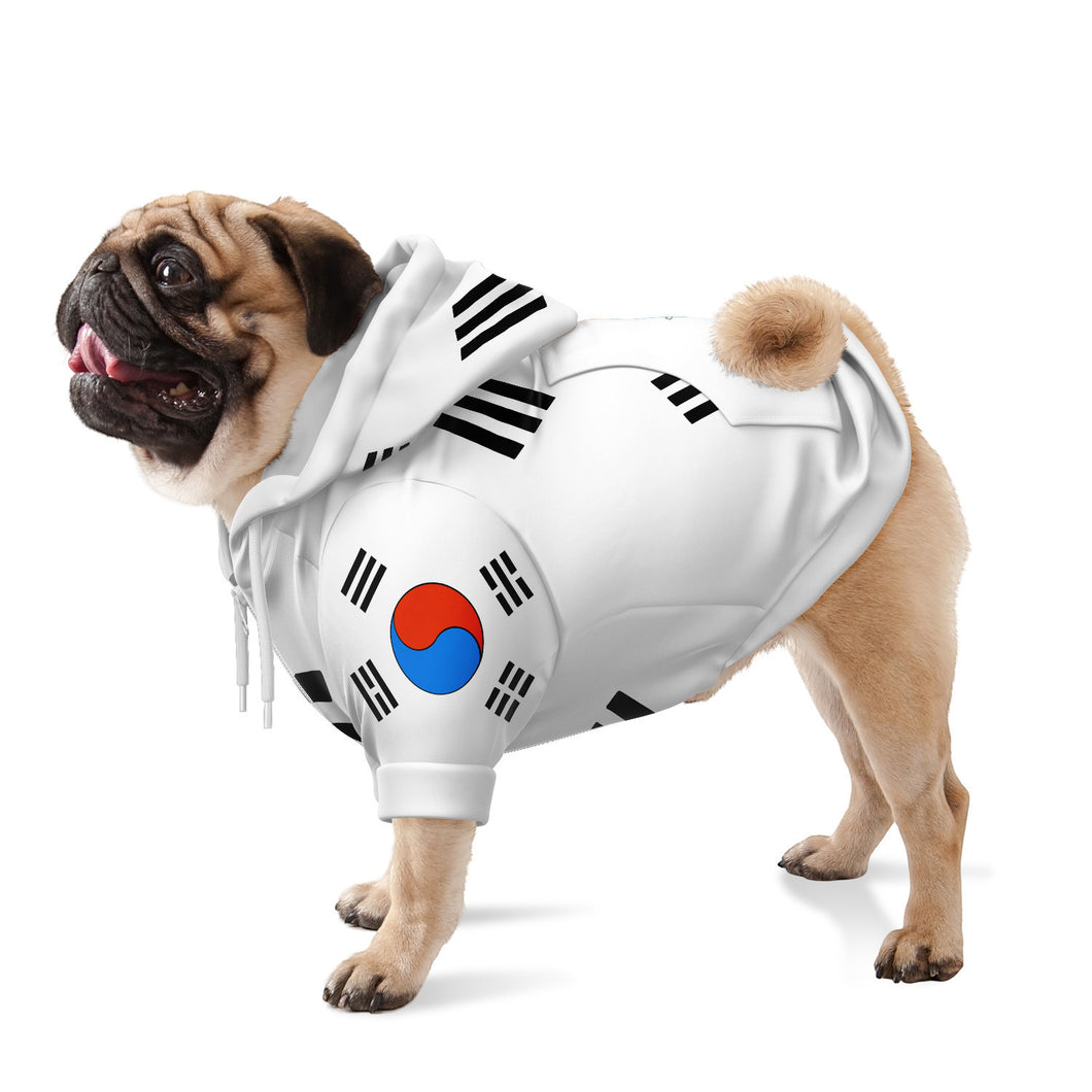 Korean flag print pet jacket