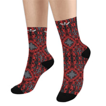 Load image into Gallery viewer, Red Harmony abstract Trouser Socks (3-Pack)
