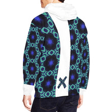 Load image into Gallery viewer, Blu/teal print All Over Print Hoodie for Men (USA Size) (Model H13)
