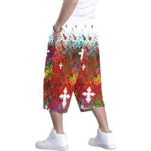 Load image into Gallery viewer, Multicolored cross print long shorts Men&#39;s All Over Print Baggy Shorts (Model L37)
