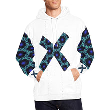 Load image into Gallery viewer, Blu/teal print All Over Print Hoodie for Men (USA Size) (Model H13)
