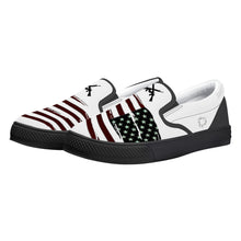 Load image into Gallery viewer, American strong print D31 Slip-on Shoes - Black
