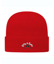 Load image into Gallery viewer, Girls n Guns print Embroidered Knit Beanie
