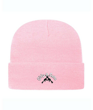 Load image into Gallery viewer, Girls n Guns print Embroidered Knit Beanie
