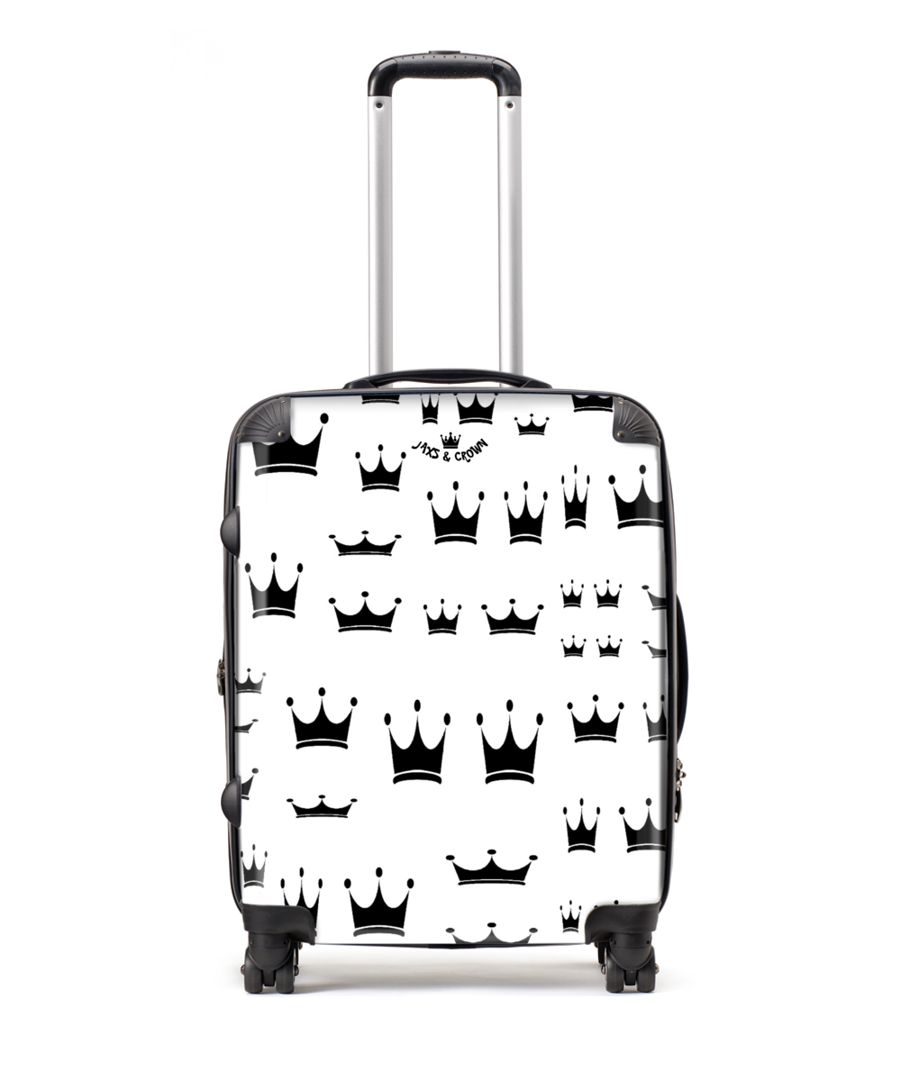 Crown print Large Suitcase 25