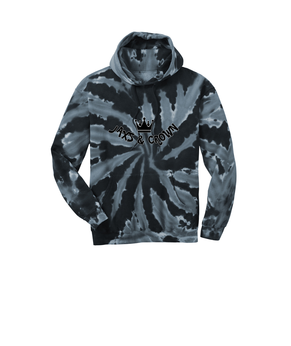 Jaxs n crown print Port & Company® Tie-Dye Pullover Hooded Sweatshirt