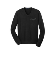 Load image into Gallery viewer, Hair print Port Authority® Embroidered  V-Neck Sweater
