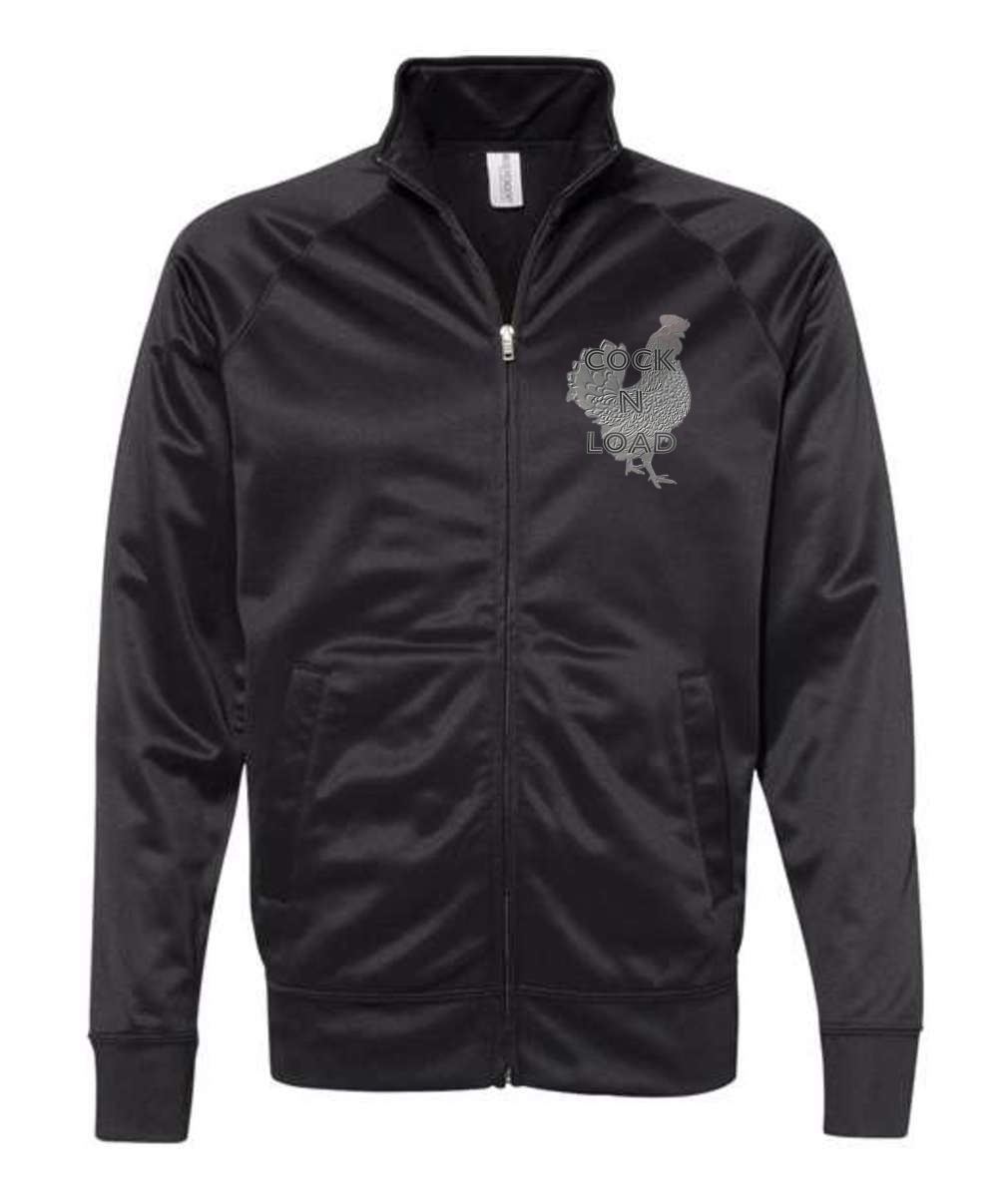 Cock n load Embroidered Independent Trading Co. - Unisex Lightweight Poly-Tech Full-Zip Track Jacket or Similar