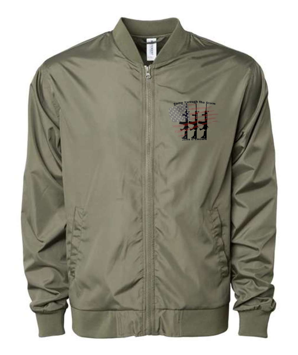 Jaxs & crown gtts Embroidered Independent Trading Co. - Lightweight Bomber Jacket or Similar