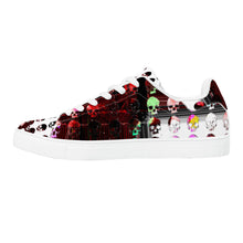 Load image into Gallery viewer, Skull print Low-Top Leather Sneakers - White
