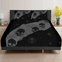 Load image into Gallery viewer, Blk/gre skull print SF_F7 Beddings
