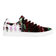 Load image into Gallery viewer, Skull print Low-Top Leather Sneakers - White

