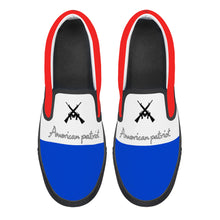 Load image into Gallery viewer, American Theme print D31 Slip-on Shoes - Black
